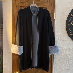 Alfani Black and light blue  Blazer with Faux cuffs idk the color tbh